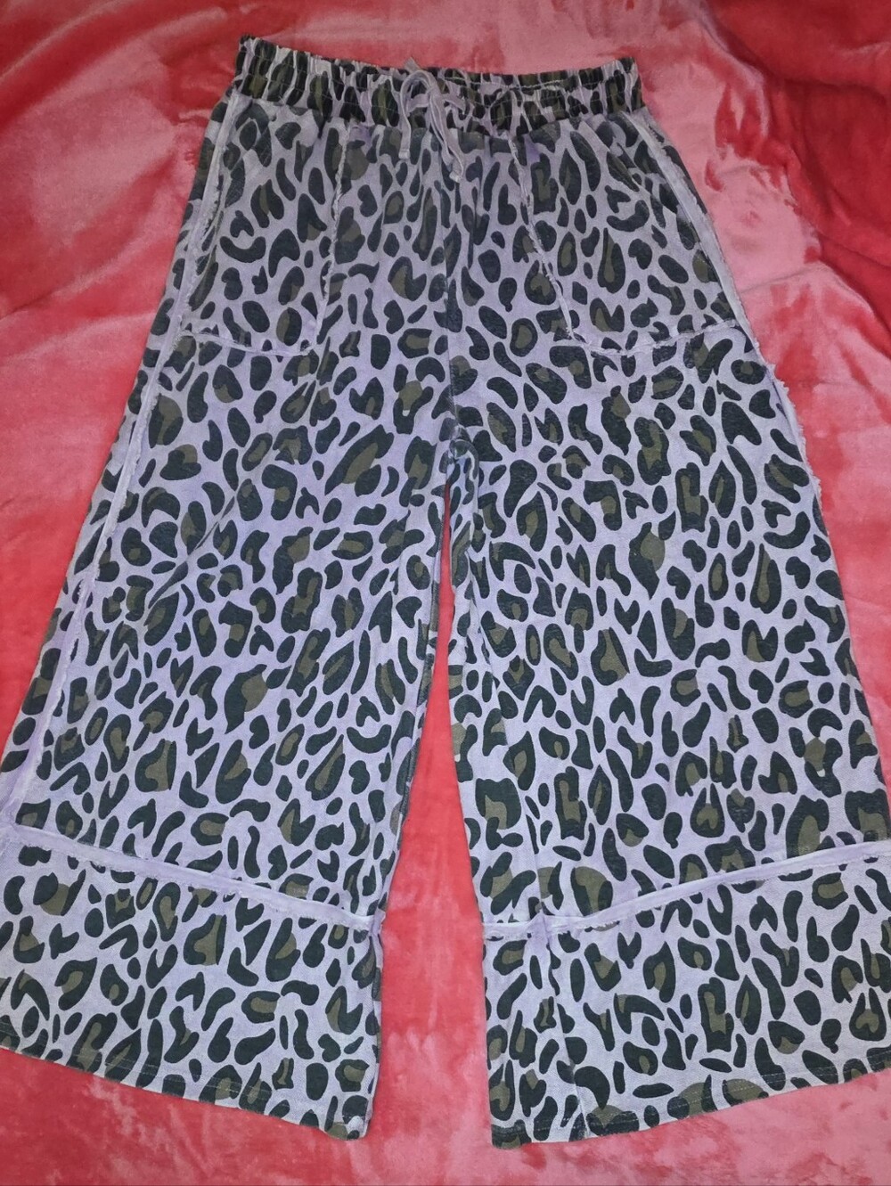 Womens Easel Pink Leopard Pant
